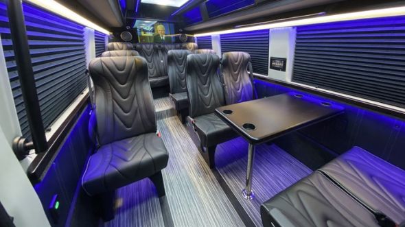 fort lauderdale 18 passenger sprinter van interior
