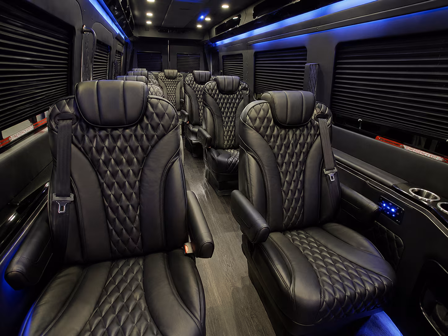 fort lauderdale 12 passenger sprinter van inside