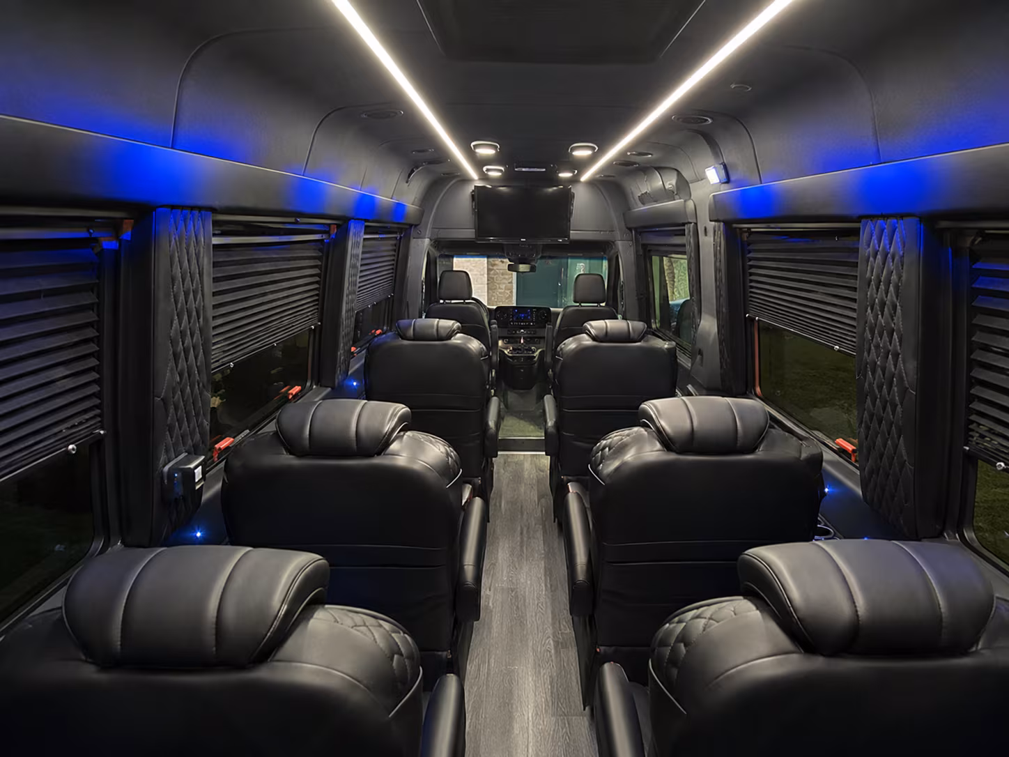 fort lauderdale 15 passenger sprinter van inside
