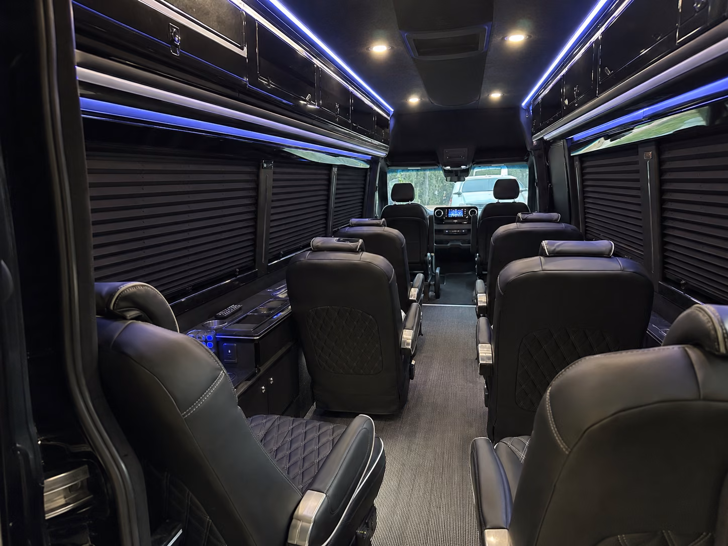 fort lauderdale 18 passenger sprinter van inside