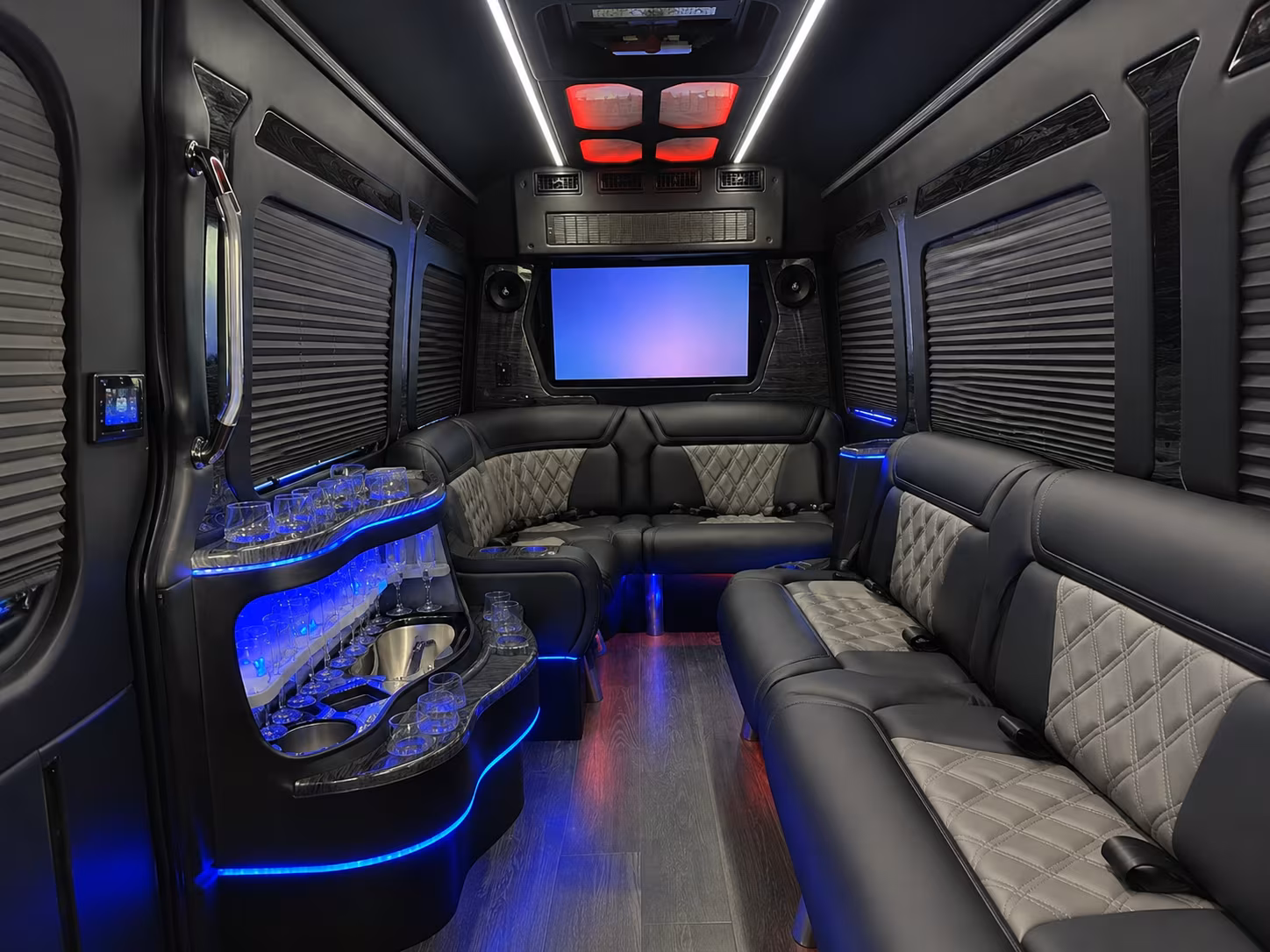 fort lauderdale sprinter limousine inside