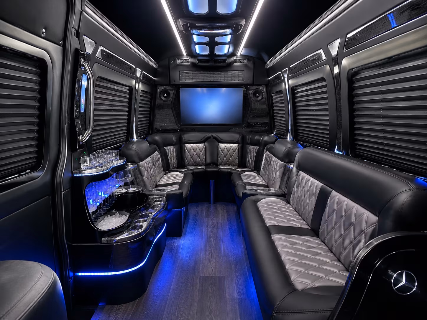 fort lauderdale sprinter limousine interior